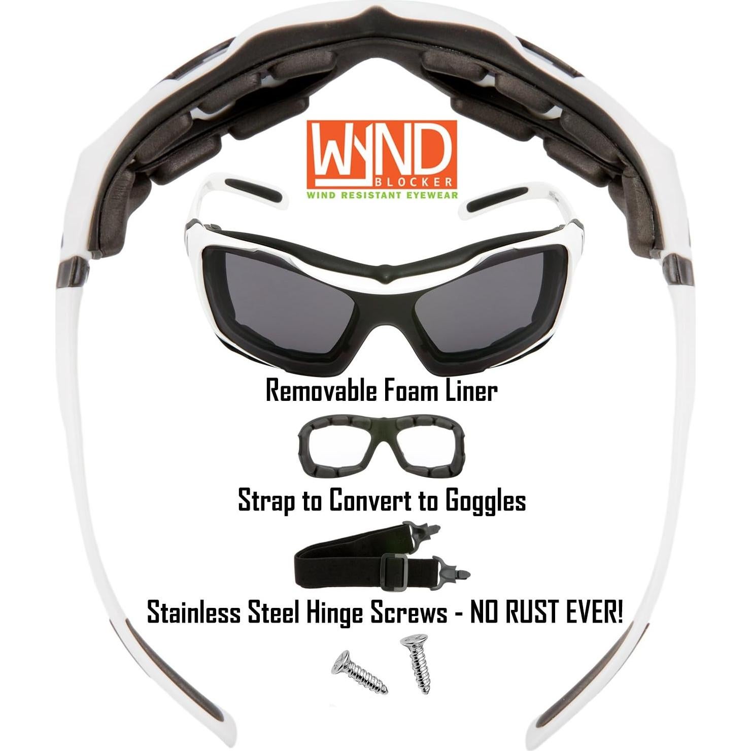 Gafas de sol WYND Blocker 329V2 grandes para motociclismo