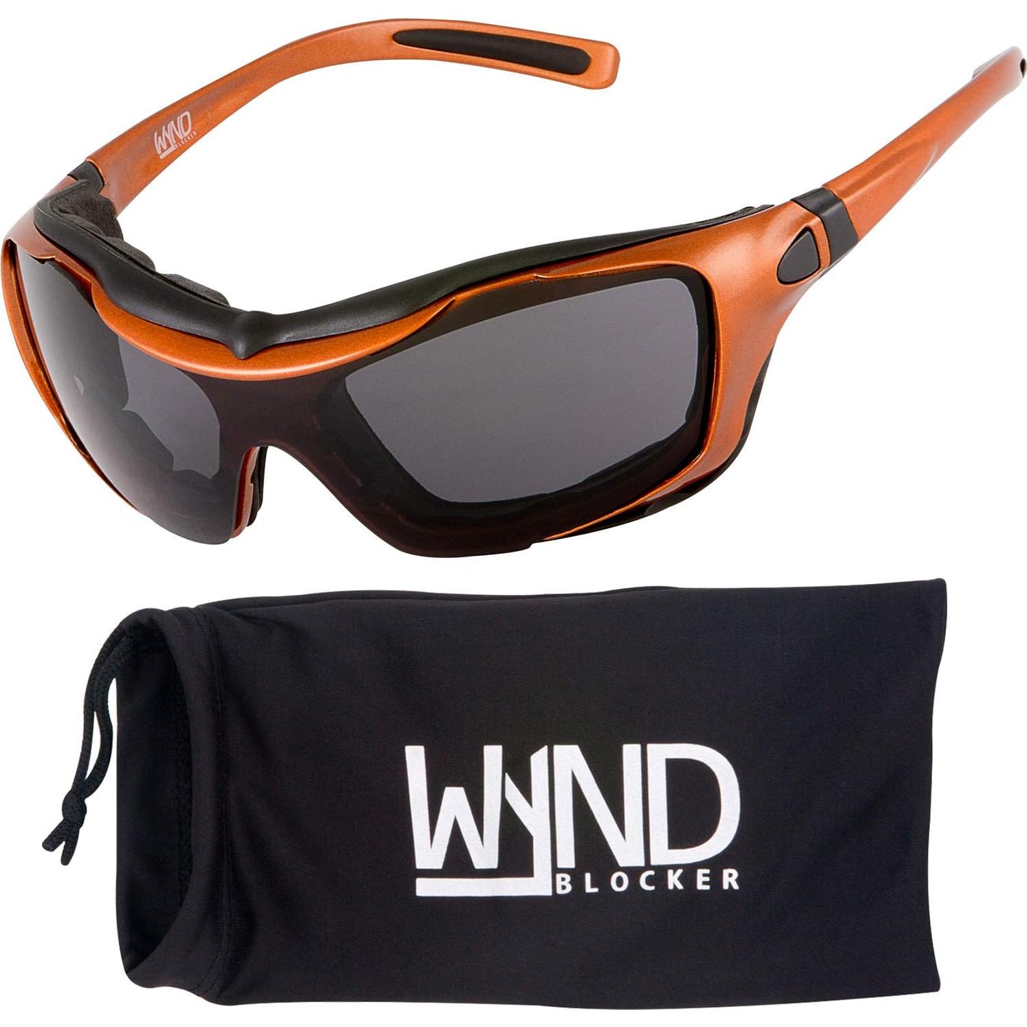 Gafas de Motocicleta WYND Blocker Grandes Naranja Humo