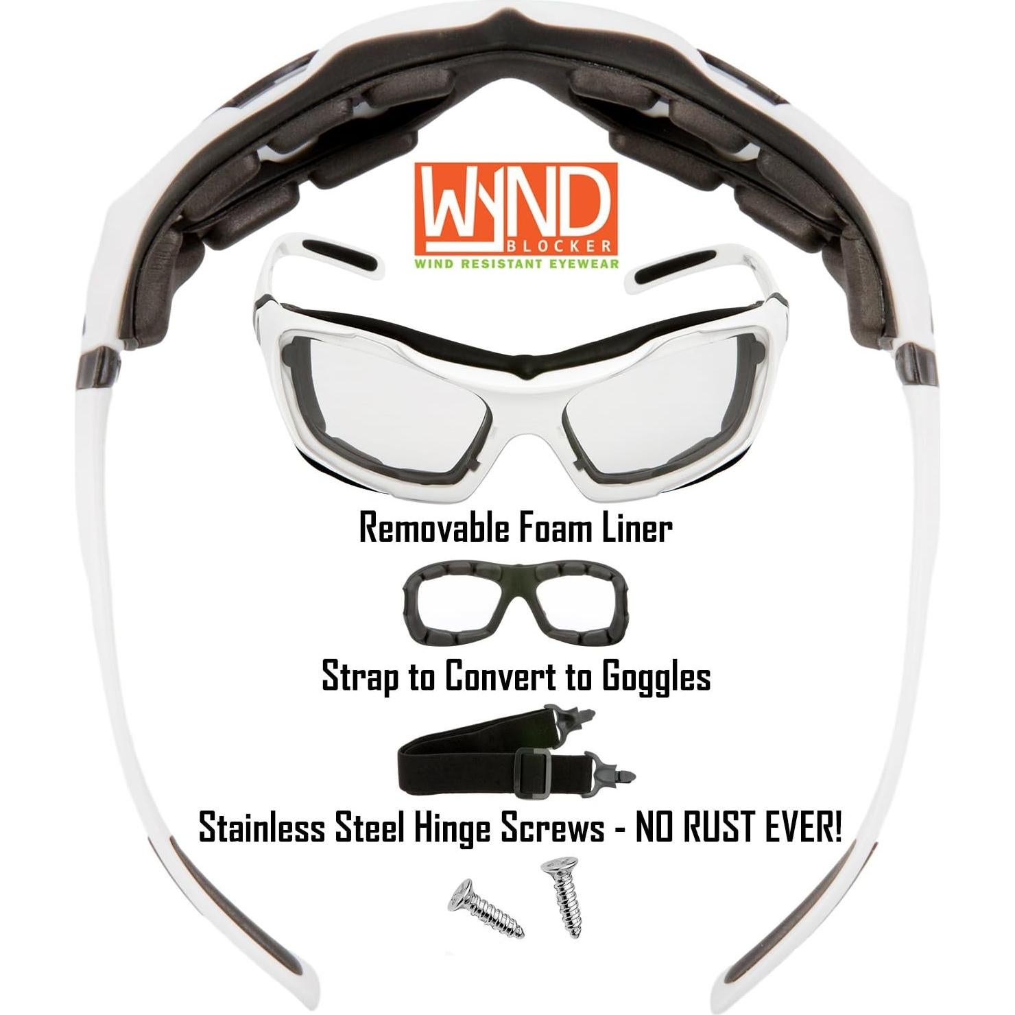 Gafas de Motocicleta WYND Blocker 329V2 Grandes UV400