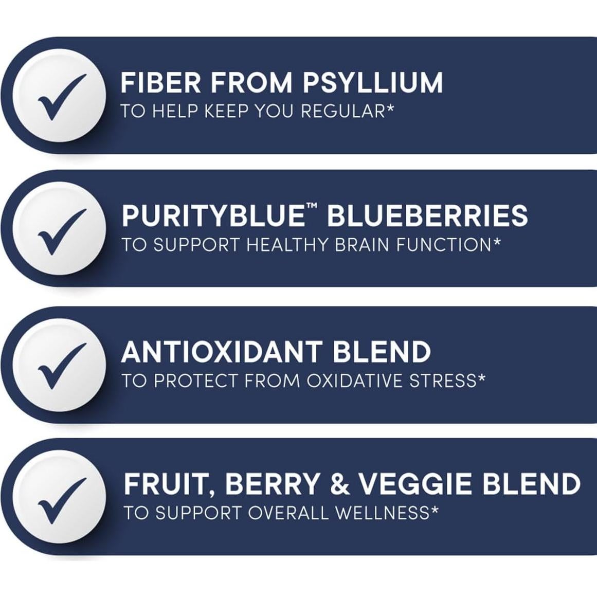 Fórmula Diaria de Fibra Detox Arándano Purity Products - 30 Porciones