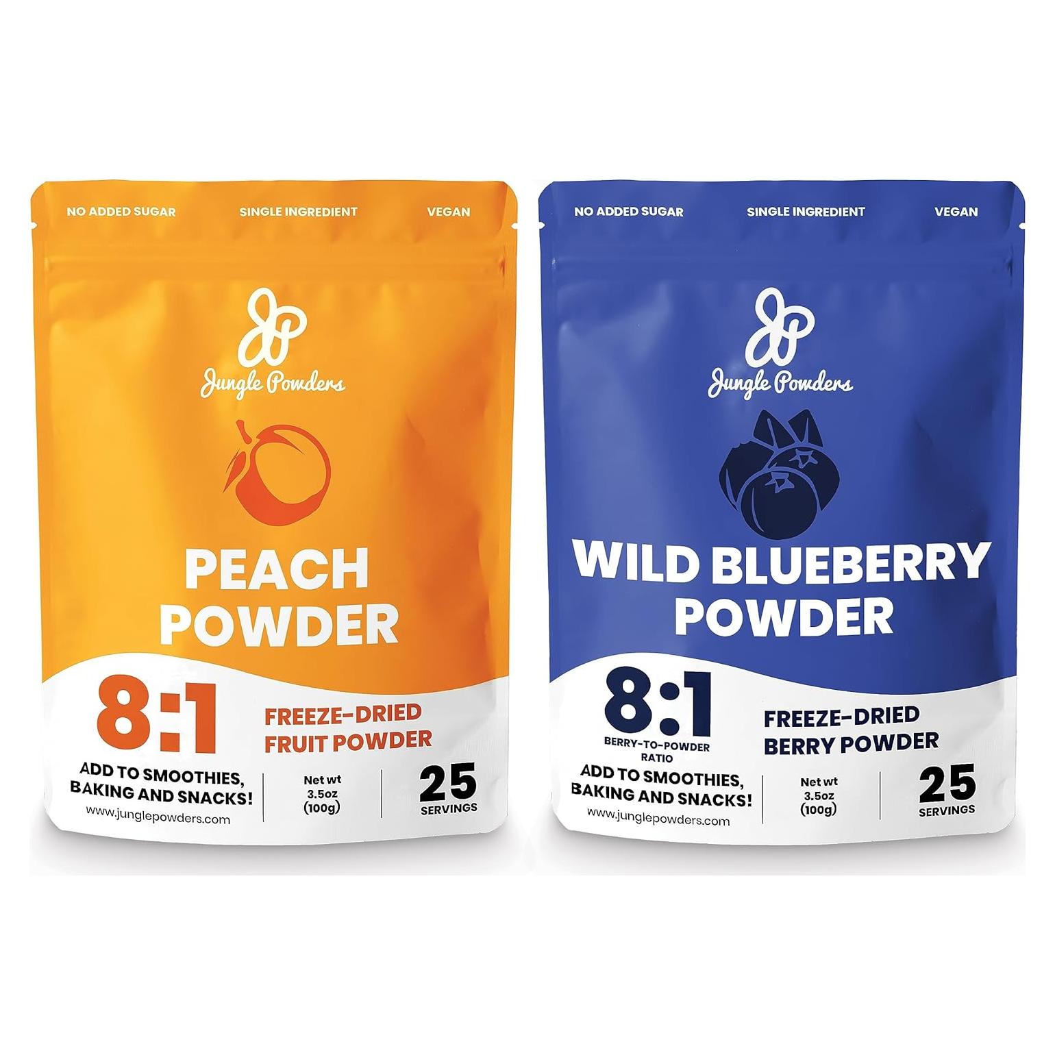 Polvo Liofilizado de Durazno y Arándano Silvestre Jungle Powders 99g