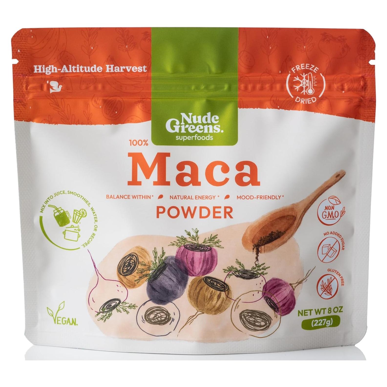Polvo de Raíz de Maca Liofilizada NUDEGREENS 227g Vegano
