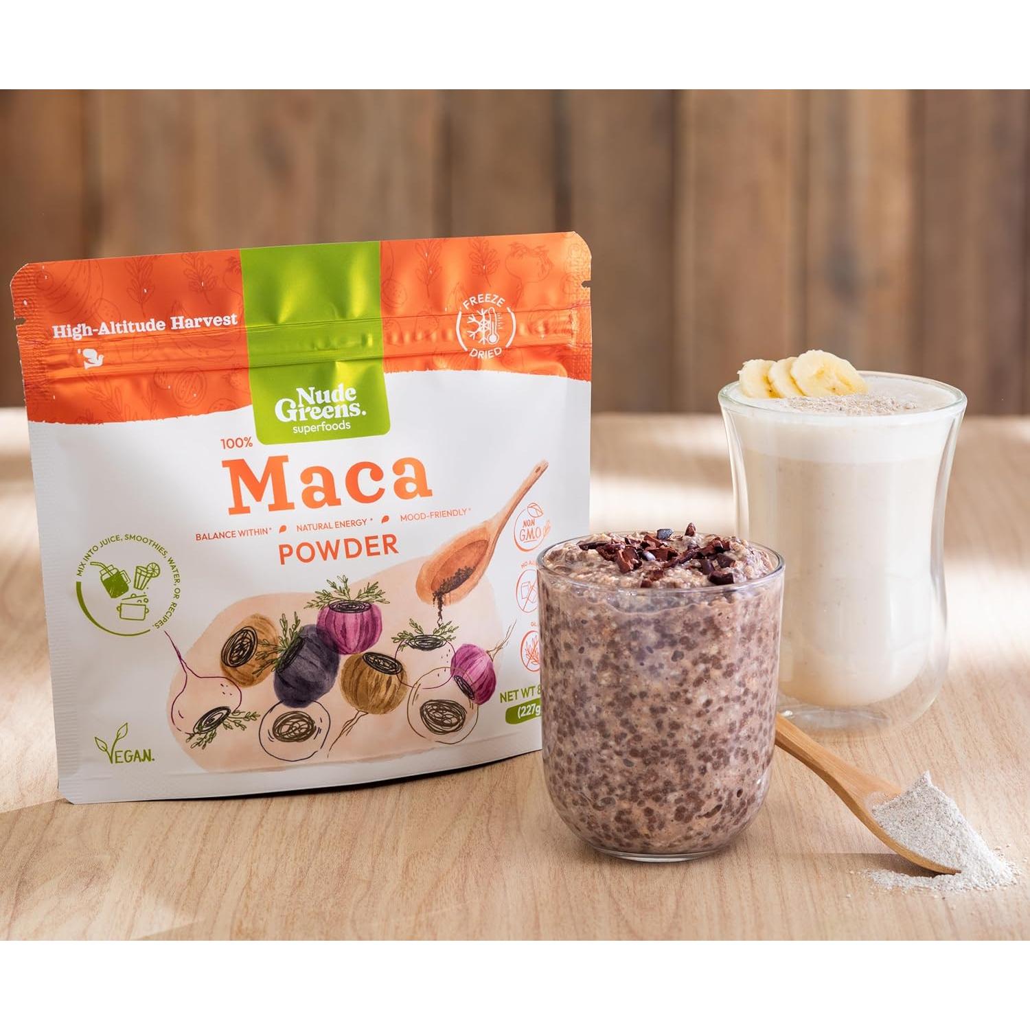Polvo de Raíz de Maca Liofilizada NUDEGREENS 227g Vegano