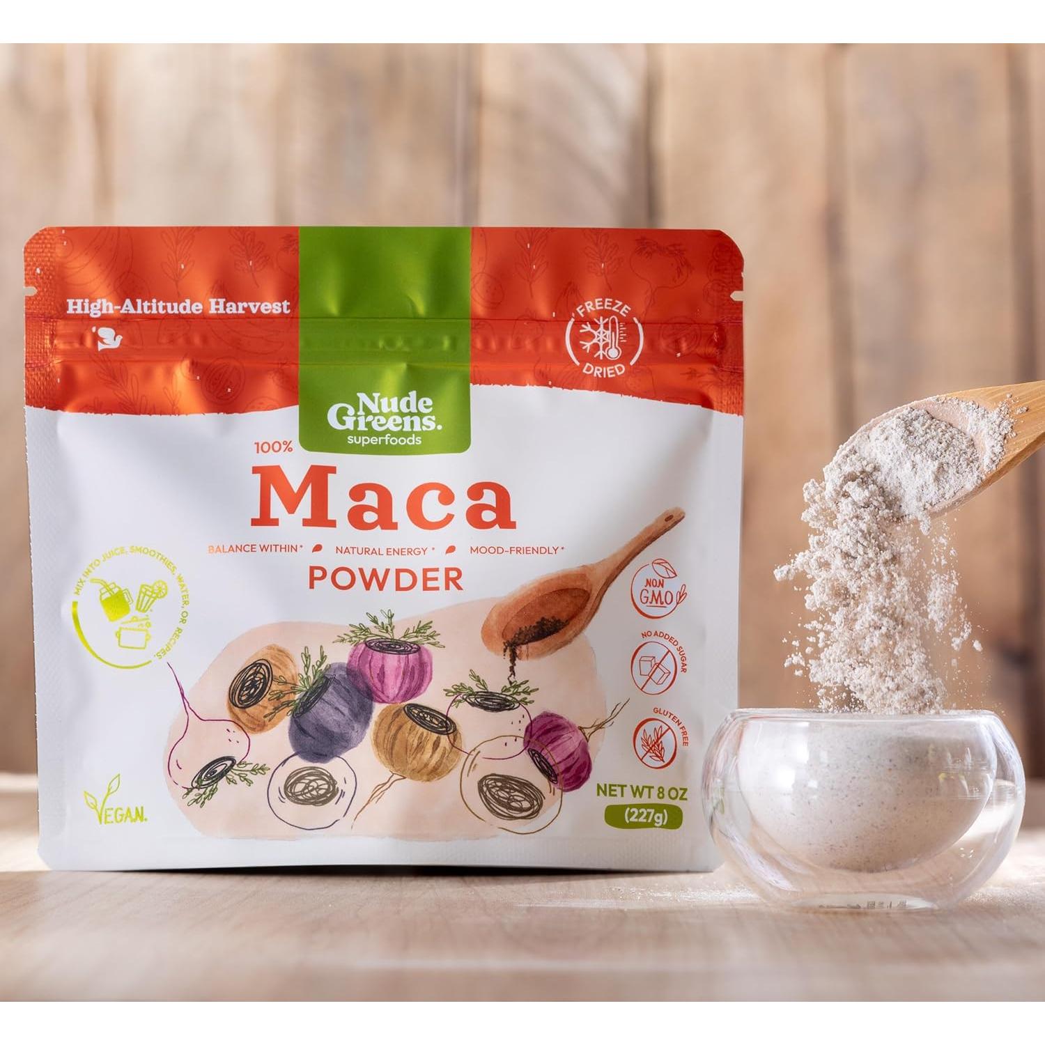 Polvo de Raíz de Maca Liofilizada NUDEGREENS 227g Vegano