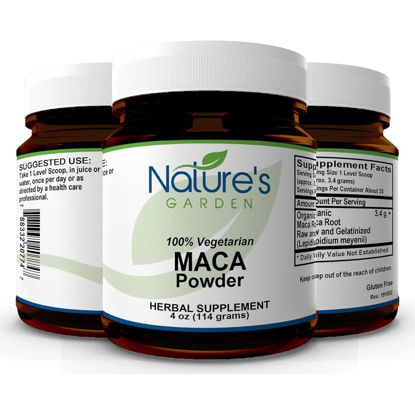 Polvo de Raíz de Maca Orgánica 113 g Jardín de la Naturaleza