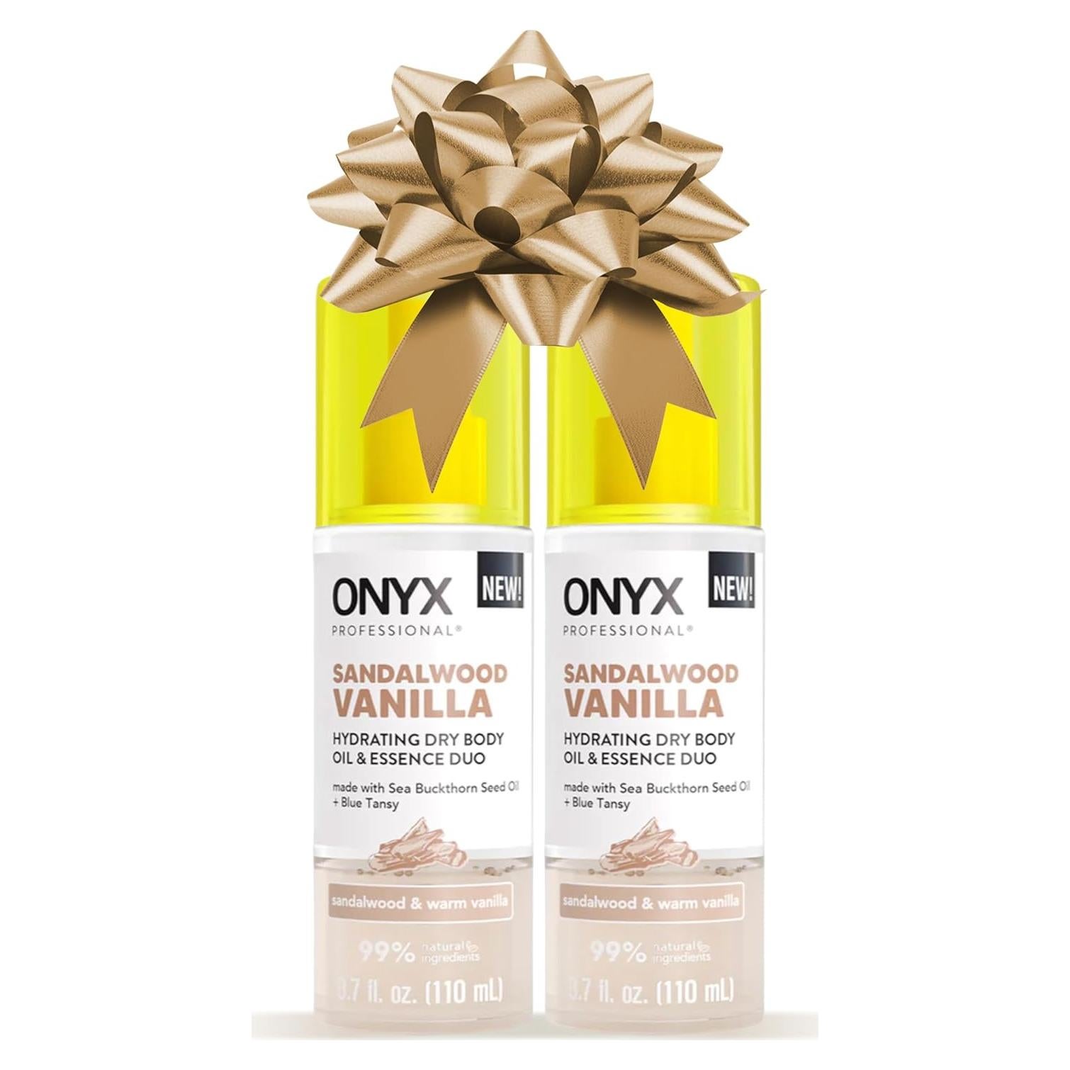 Duo Aceite Corporal Seco Onyx Professional Sándalo Vainilla 109.8 ml