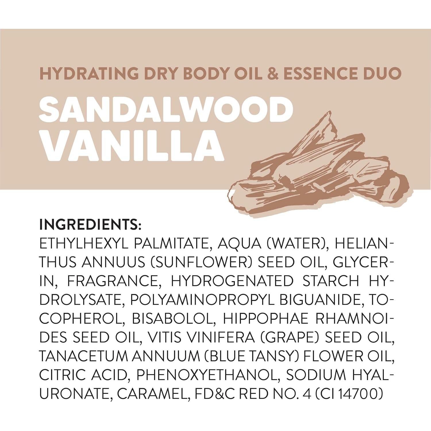 Duo Aceite Corporal Seco Onyx Professional Sándalo Vainilla 109.8 ml