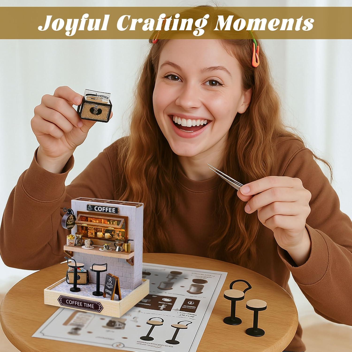 Casa de Muñecas Flever DIY Hora del Café con Muebles