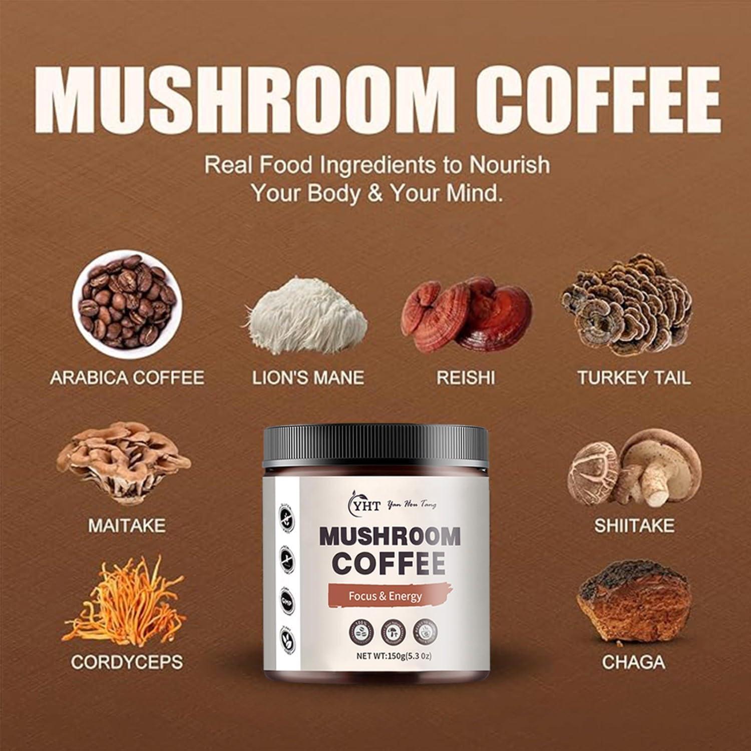 Café de Hongo Orgánico Eilin YHT 150g - 10 Extractos Activos