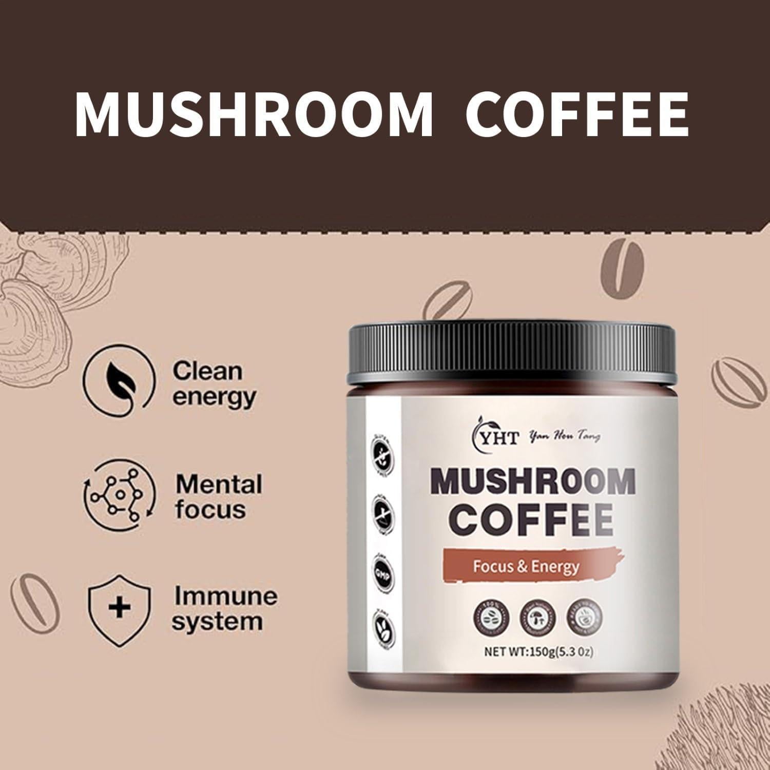 Café de Hongo Orgánico Eilin YHT 150g - 10 Extractos Activos