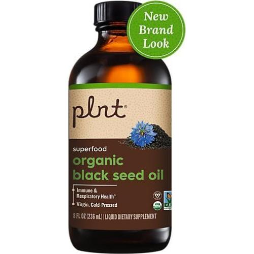 Aceite de Semilla Negra Orgánico plnt 236.6 ml Prensado en Frío