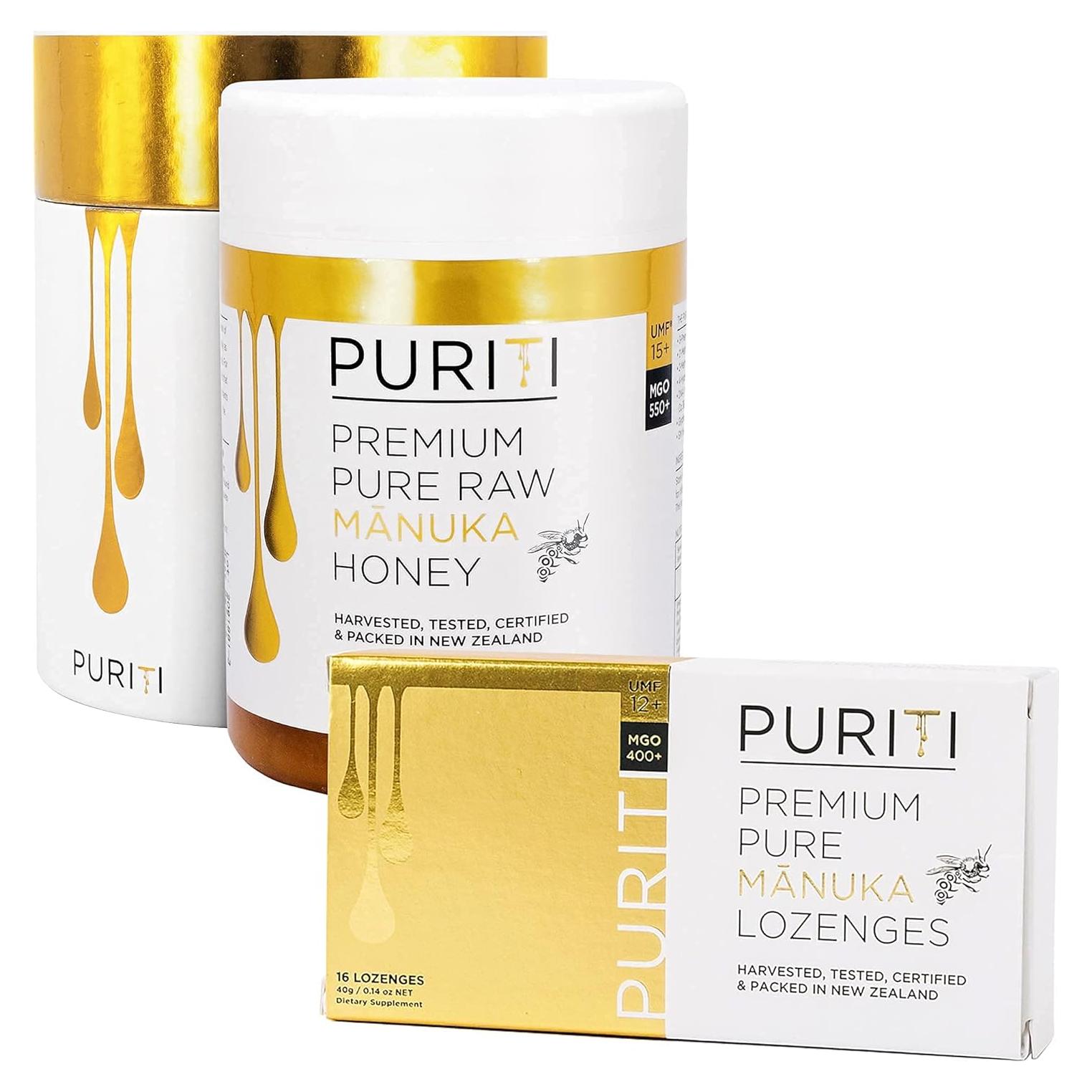 Pastillas de Miel de Manuka PURITI UMF 15+ Sin Azúcar 16 Unidades