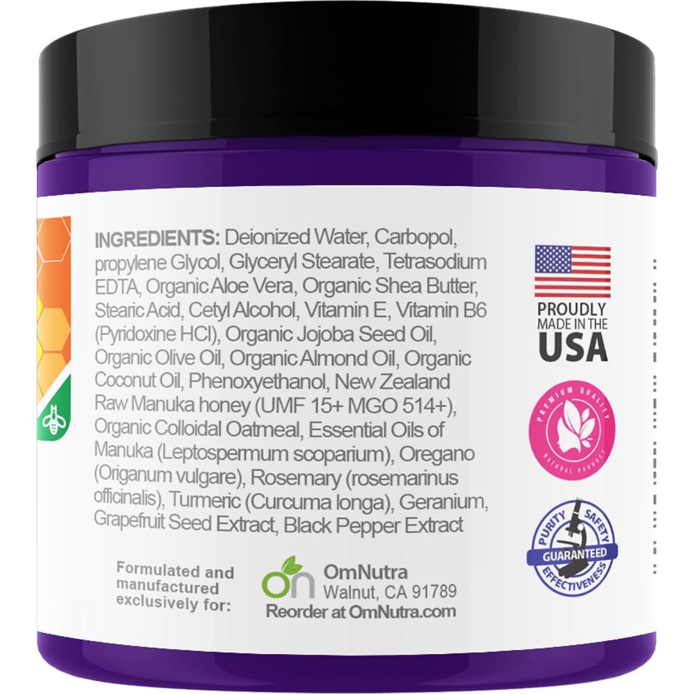 Crema de Miel de Manuka OmNutra 113.4 g UMF 15+ MGO 514+