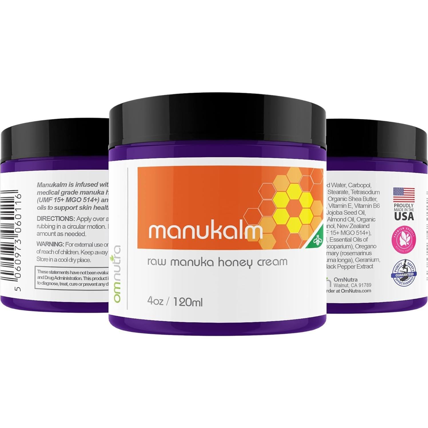 Crema de Miel de Manuka OmNutra 113.4 g UMF 15+ MGO 514+