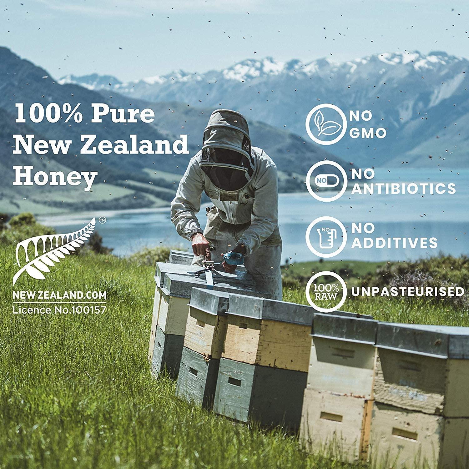 Paquete Especial Miel Manuka Cruda New Zealand Honey Co. UMF 15+ y 20+ 250g