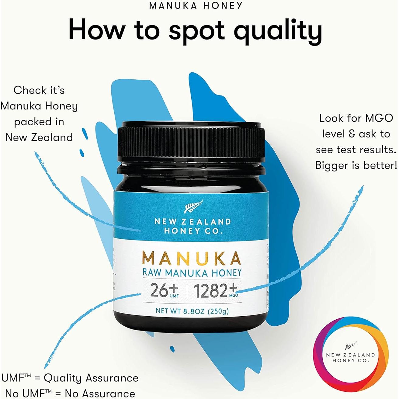 Miel Cruda de Manuka UMF 26+ y 24+ - 248 g cada una