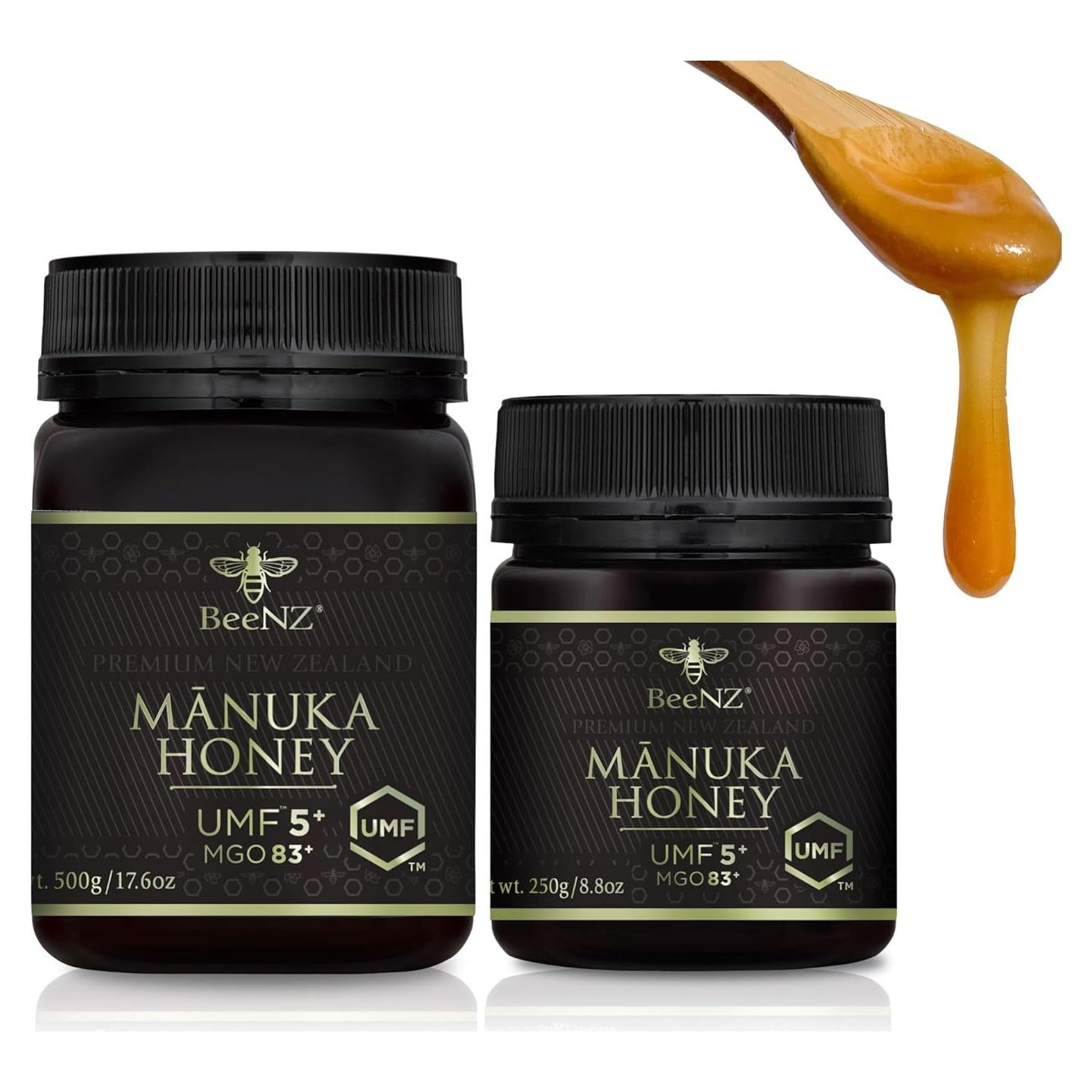 Miel Manuka Cruda BeeNZ UMF 5+ 250g y 500g Sin Azúcar