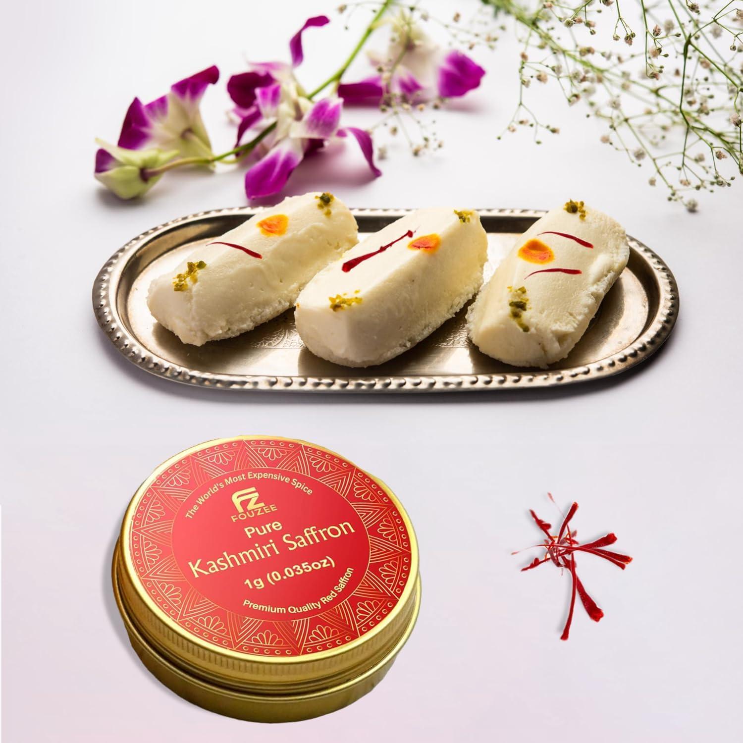 Azafrán Kashmiri Puro Fouzee 1g - Especia Gourmet para Cocinar