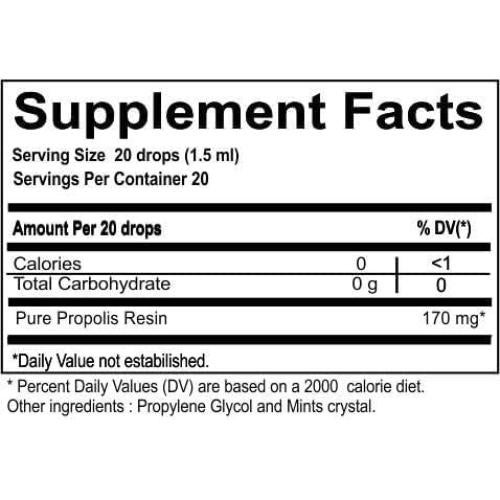 Extracto Líquido de Propóleos Verdes Uniflora 60 Brix 30ml - Sabor Menta - Paquete de 24