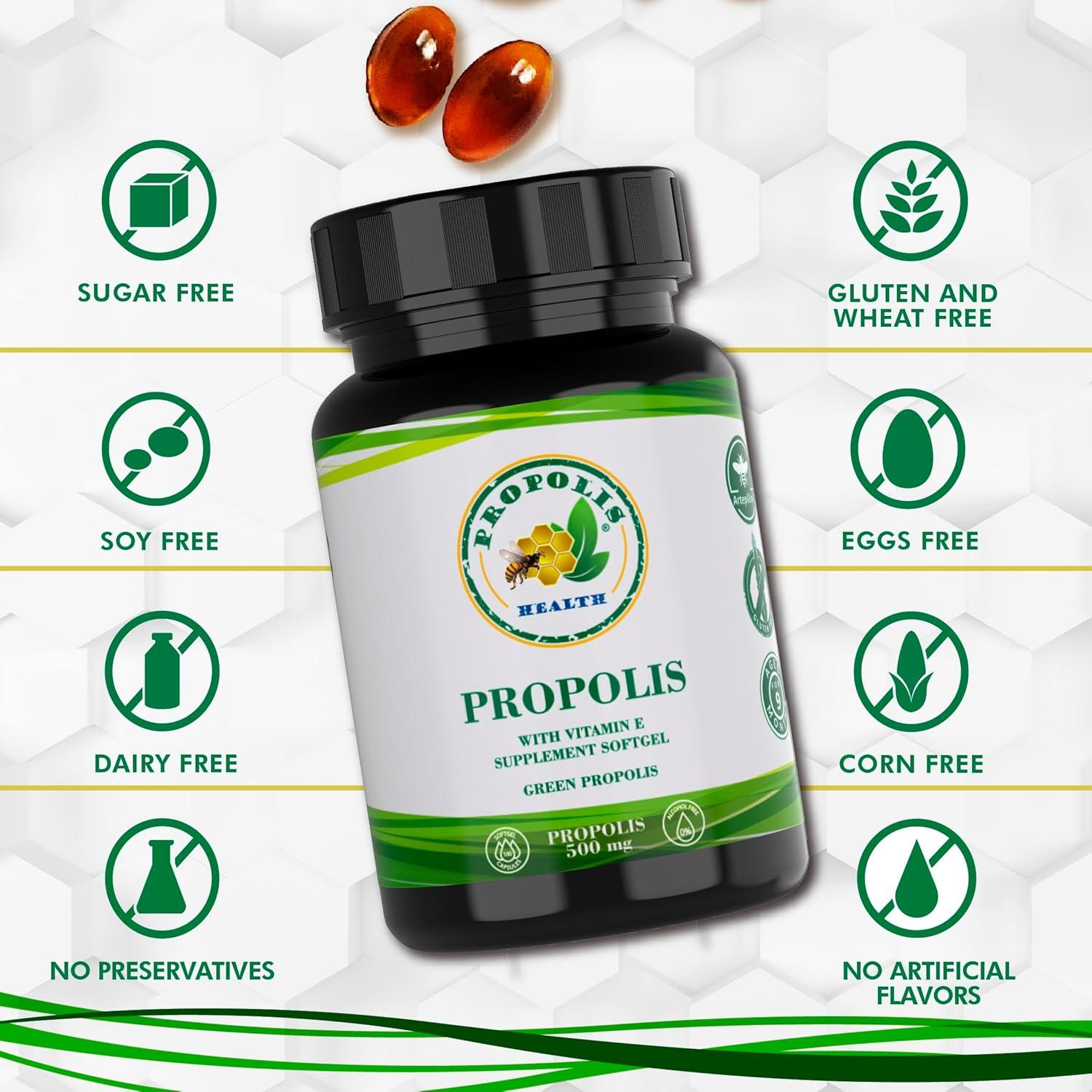Paquete de Propóleos Brasileños Verdes 1000mg + Extracto Líquido
