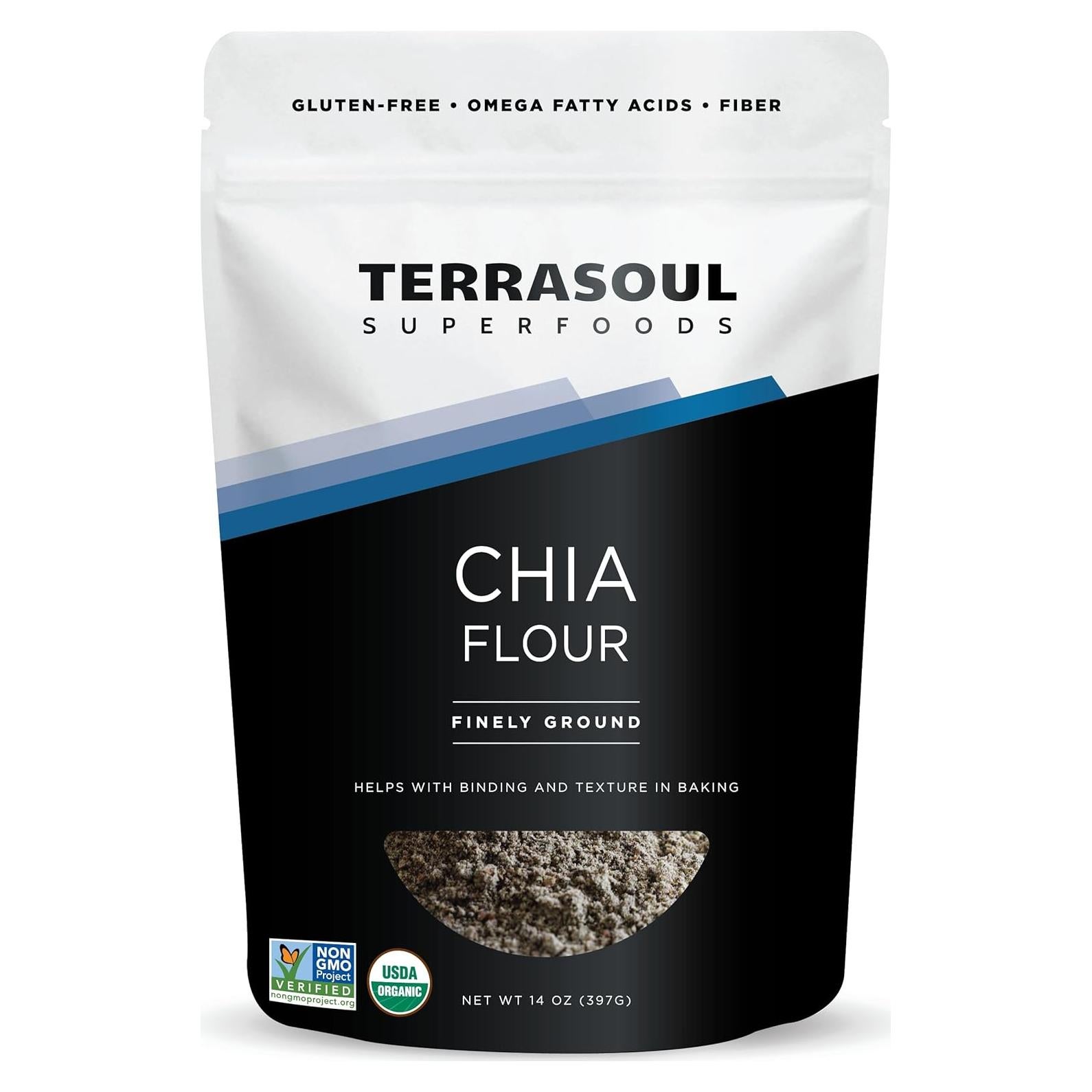 Harina de Chía Orgánica Terrasoul Superfoods 396g - Sin Gluten