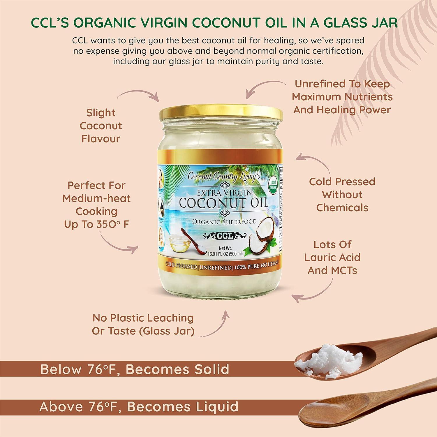 Aceite de Coco Virgen Extra Coconut Country Living 960g