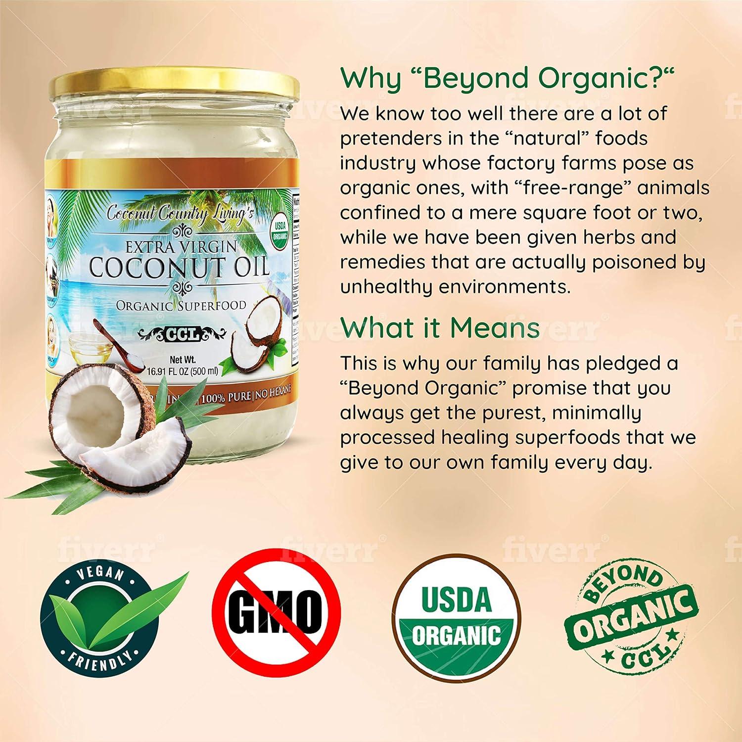 Aceite de Coco Virgen Extra Coconut Country Living 960g