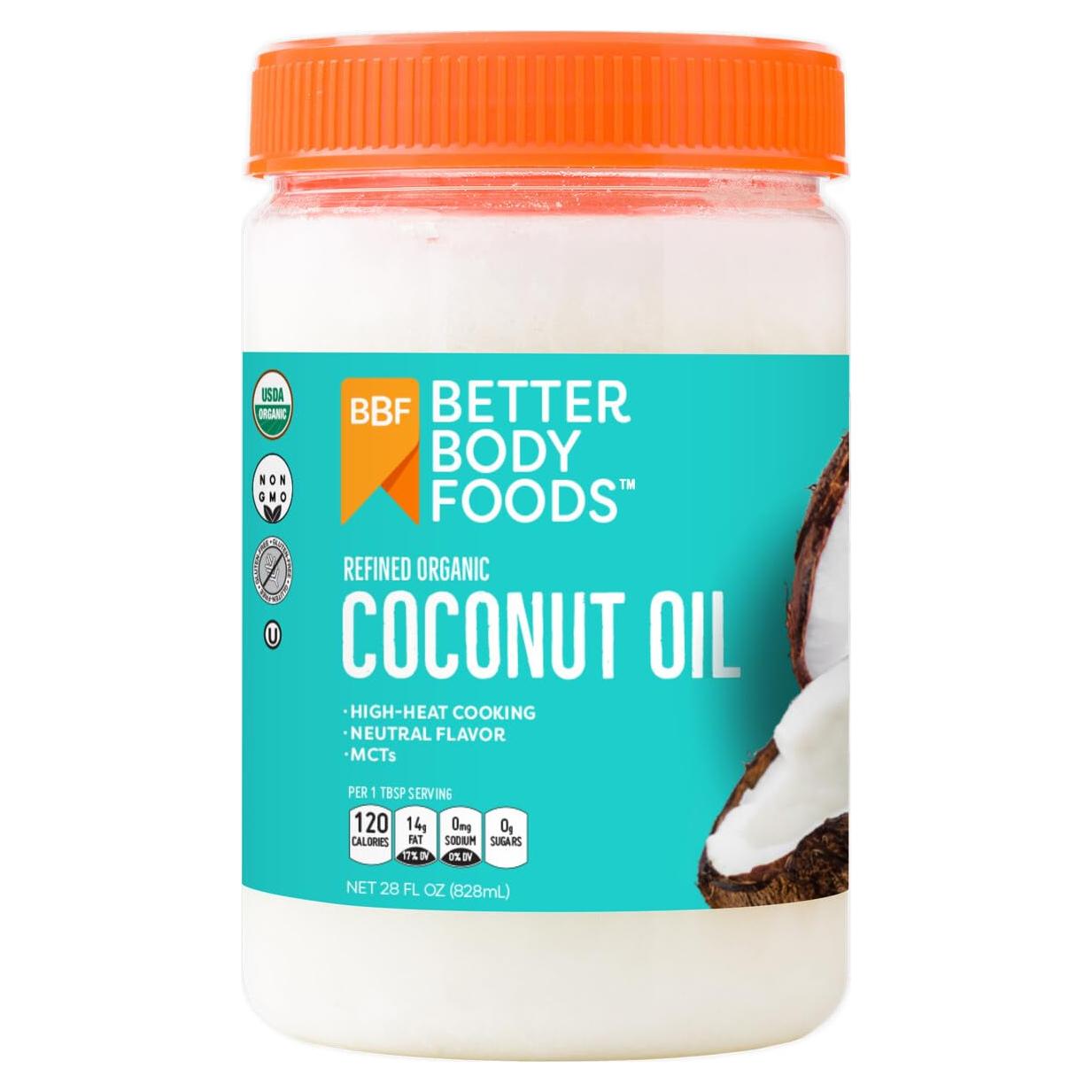 Aceite de Coco Orgánico Refinado BetterBody Foods 793g Multiusos