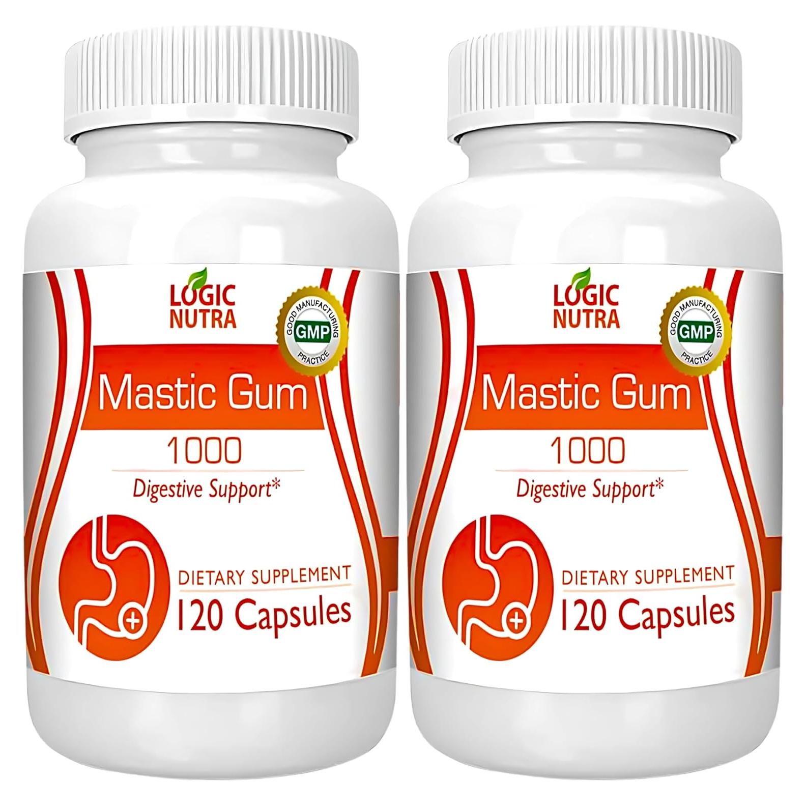 Cápsulas de Goma Mástica Logic Nutra 1000mg - 120 Unidades