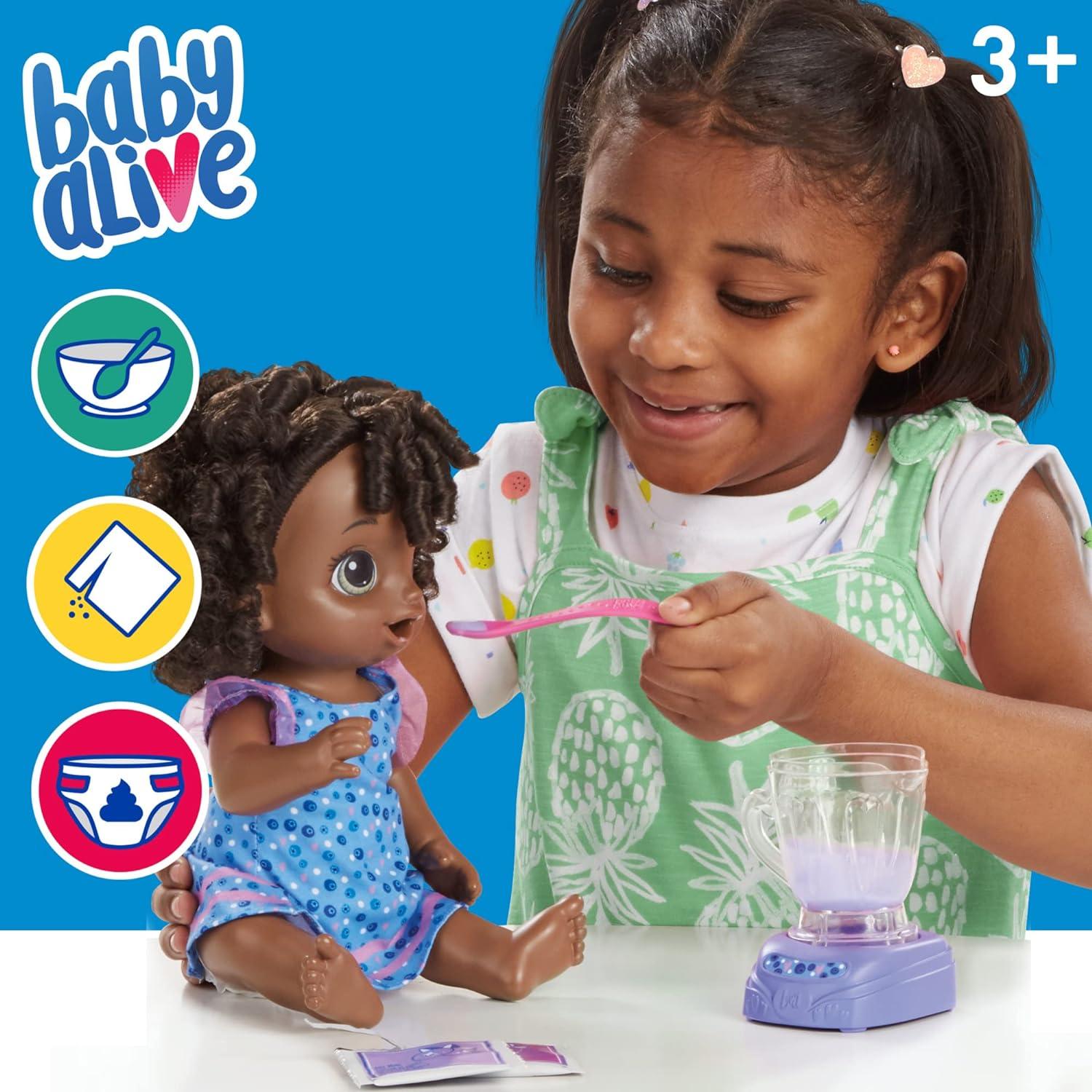 Muñeca Baby Alive Mezcladora Mágica Sabor Arándano 0.77 kg