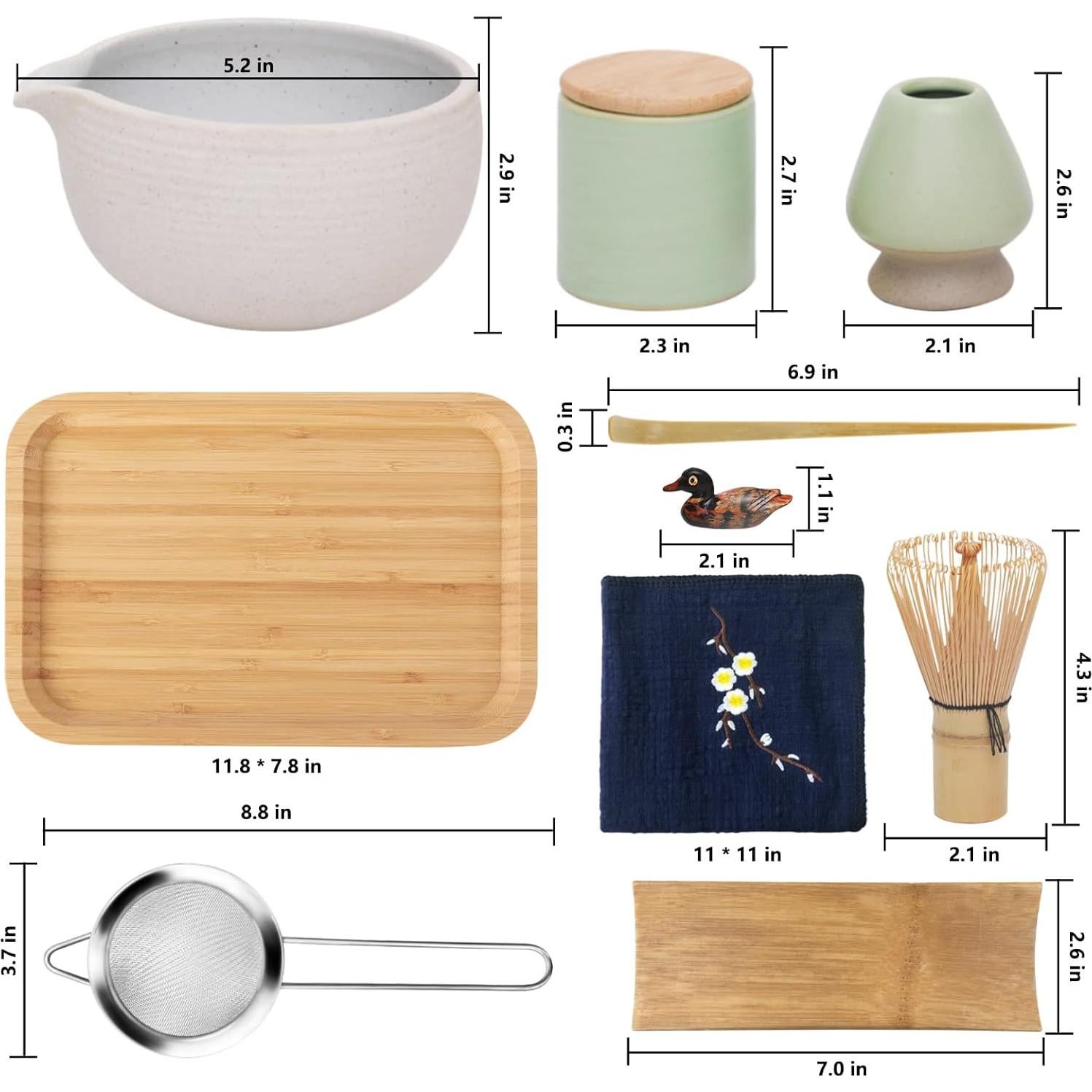 Juego de Té Matcha Artcome 10 Piezas con Tazón y Batidor