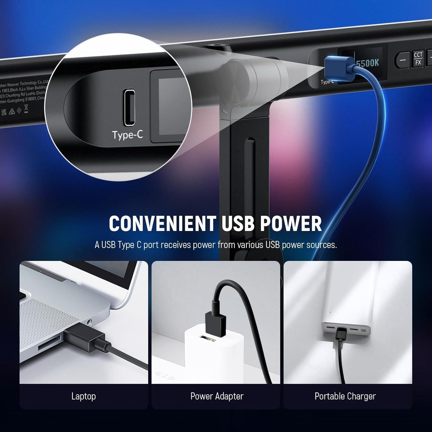 Barra de Luz LED NEEWER TL40 USB Control APP 2900K-7000K