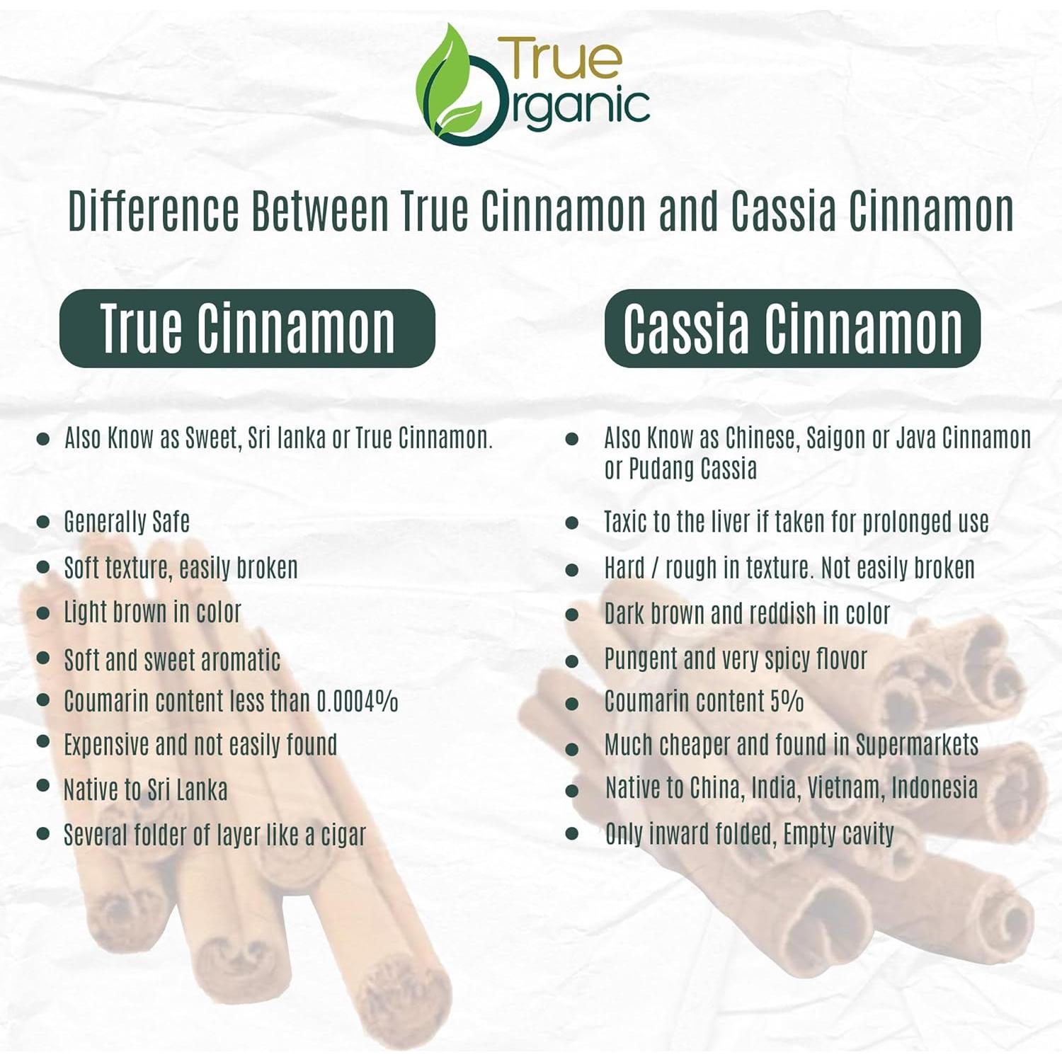 Canela de Ceilán Orgánica en Palitos Verdadero 227g Grado Premium