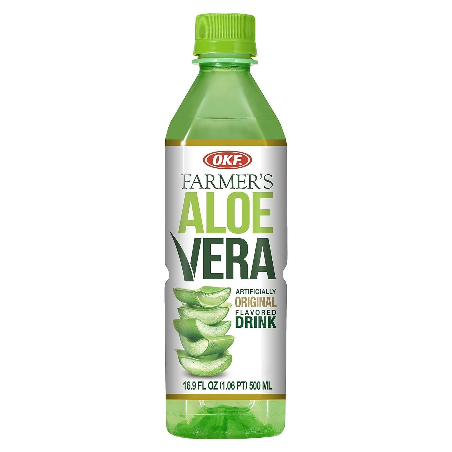 Bebida de Aloe Vera OKF Original 500 ml - Paquete de 12