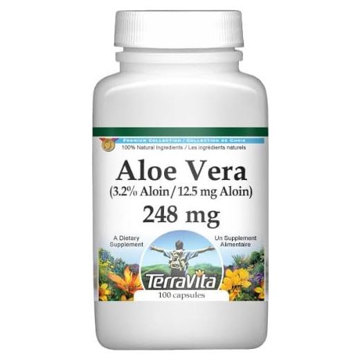 Cápsulas de Aloe Vera TerraVita 248 mg - 100 unidades