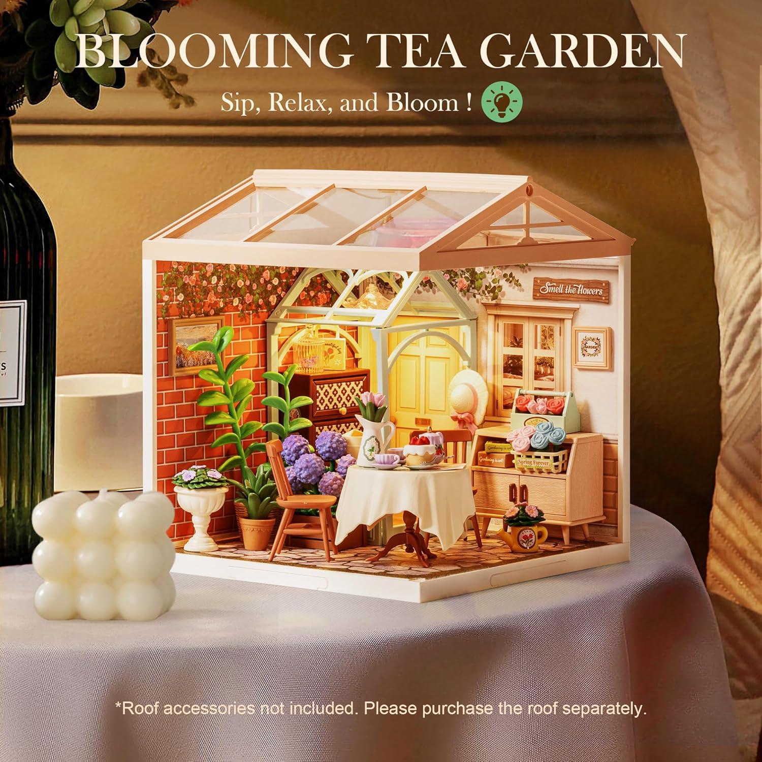 ROBOTIME Kit Casa Miniatura Jardín de Té en Flor DIY