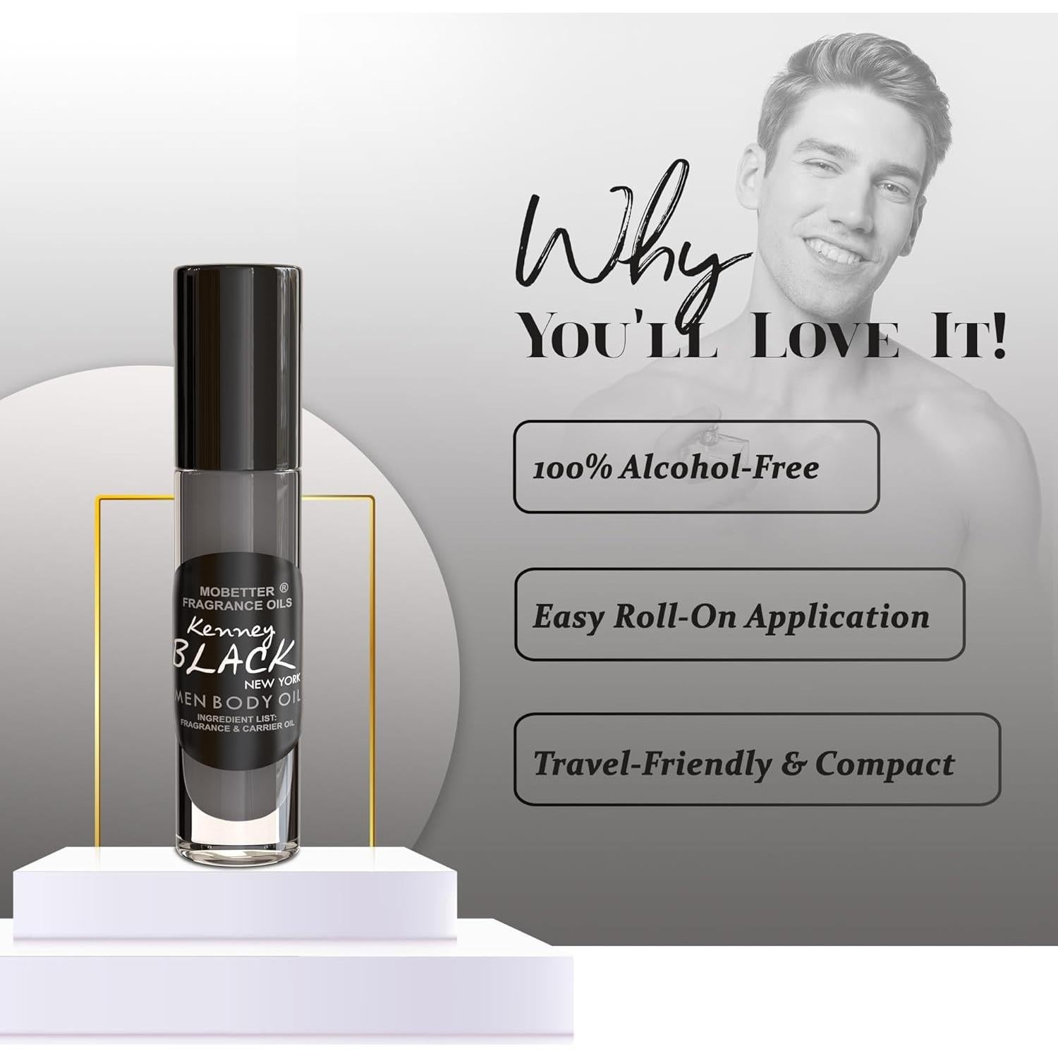 Aceite de Fragancia MoBetter Kenney Black 9.4 ml Roll On