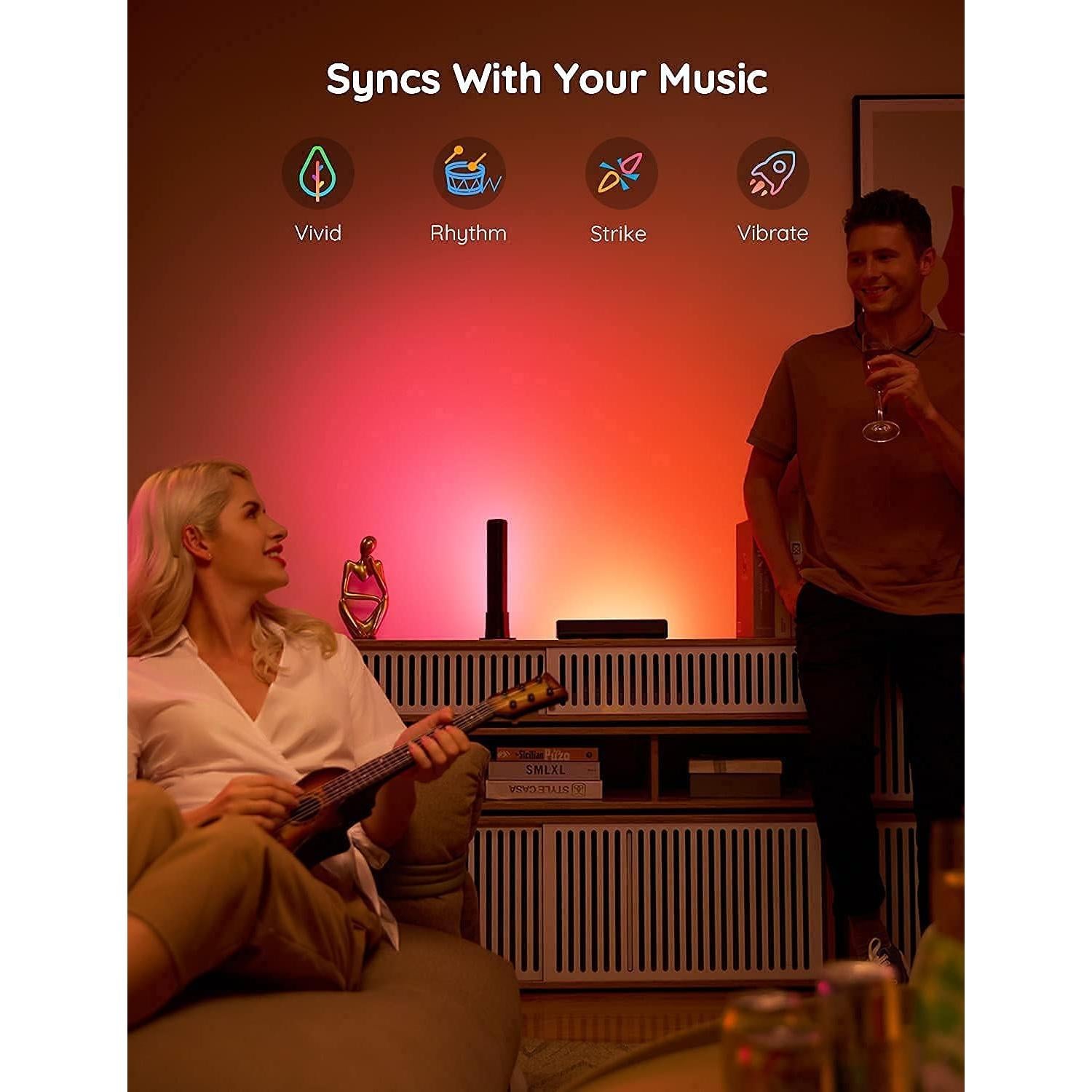 Barras de Luz LED Govee H6056 RGBICWW para TV y Juegos