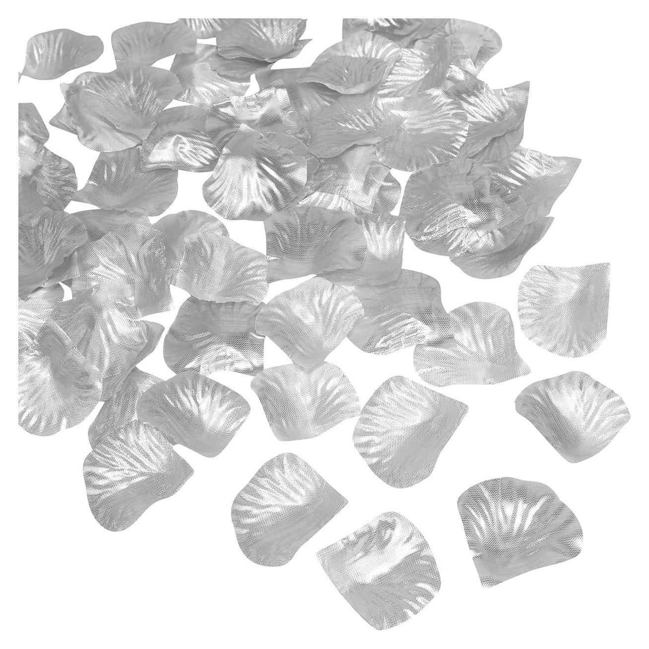 Pétalos de Rosa de Seda Artificial Esenciales Millennial 1350 Pcs Plata