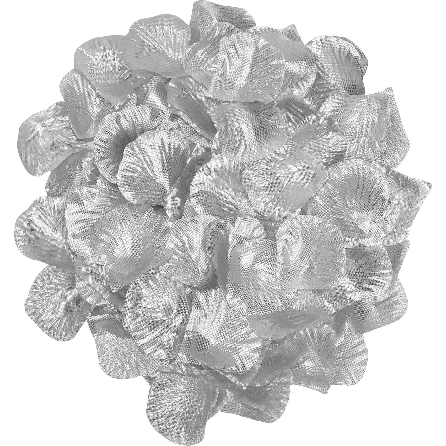 Pétalos de Rosa de Seda Artificial Esenciales Millennial 1350 Pcs Plata
