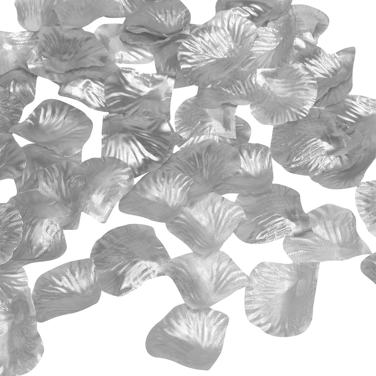 Pétalos de Rosa de Seda Artificial Esenciales Millennial 1350 Pcs Plata