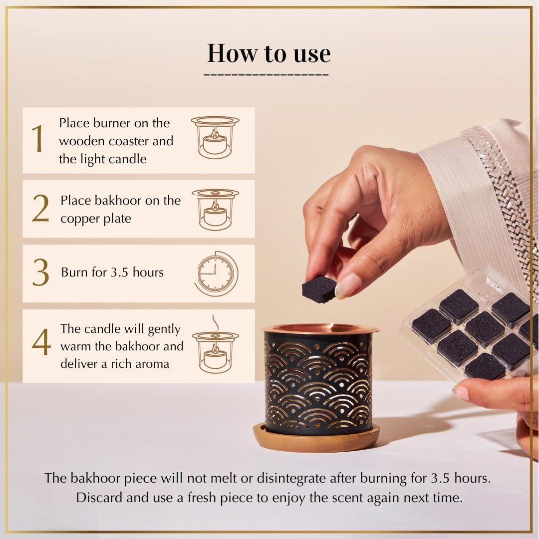 Set de Bakhoor Dukhni Oud Al Mukhtar | 18 Piezas + Quemador