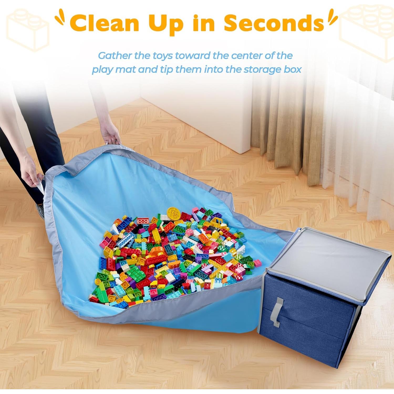 Organizador de Juguetes SAM Y MABEL con Alfombrilla 36L