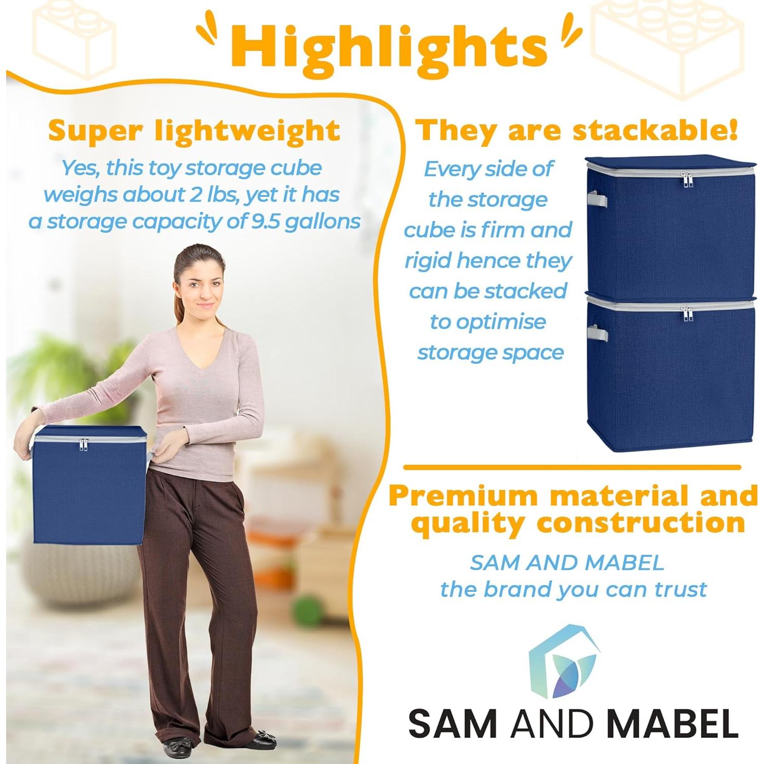 Organizador de Juguetes SAM Y MABEL con Alfombrilla 36L