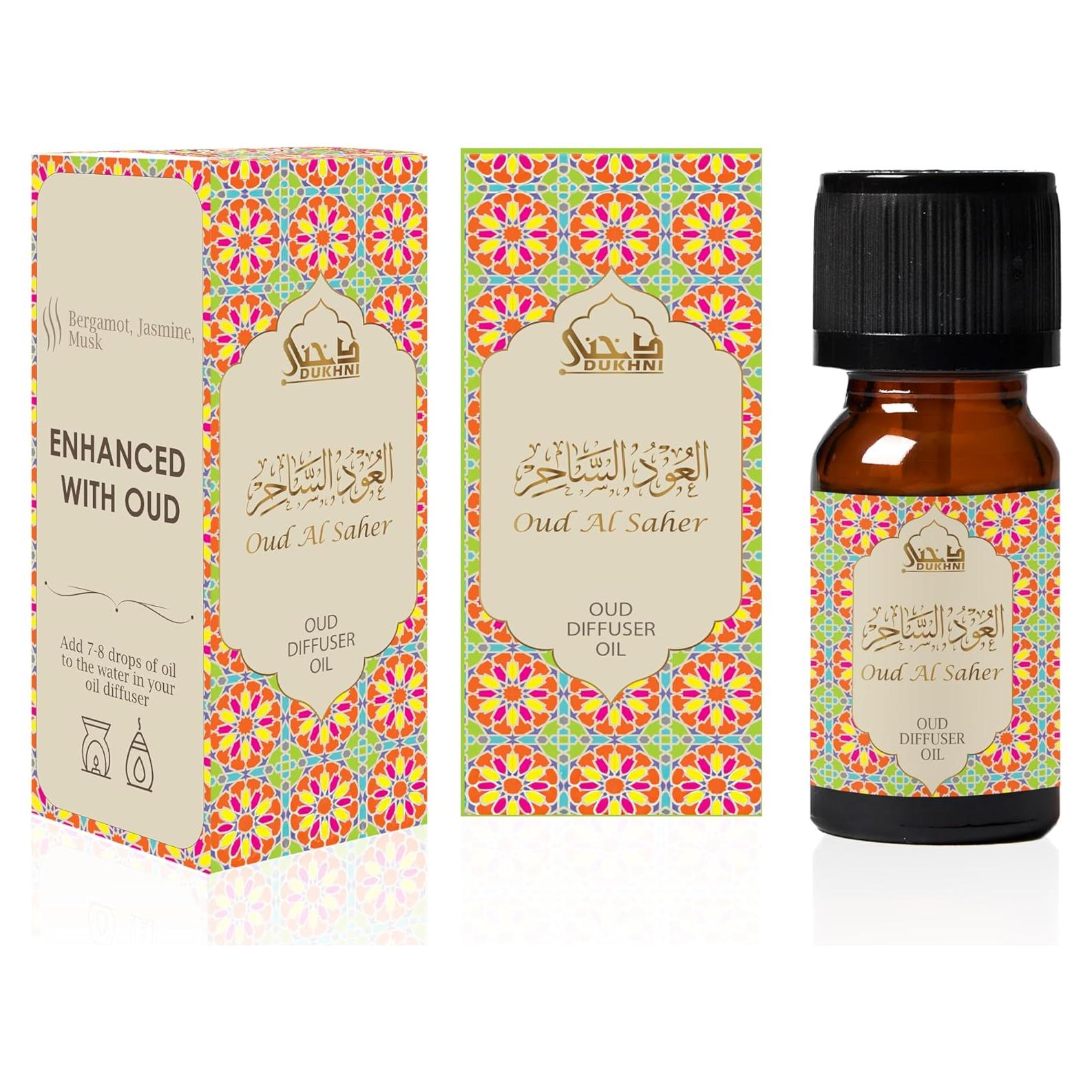 Aceite Difusor de Oud Al Saher Dukhni 3 x 10ml 100% Puro Halal