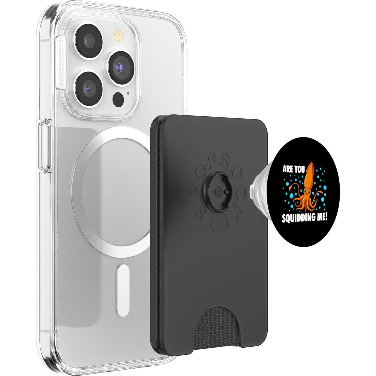 PopWallet Magnético PopSockets Calamar Marino Negro