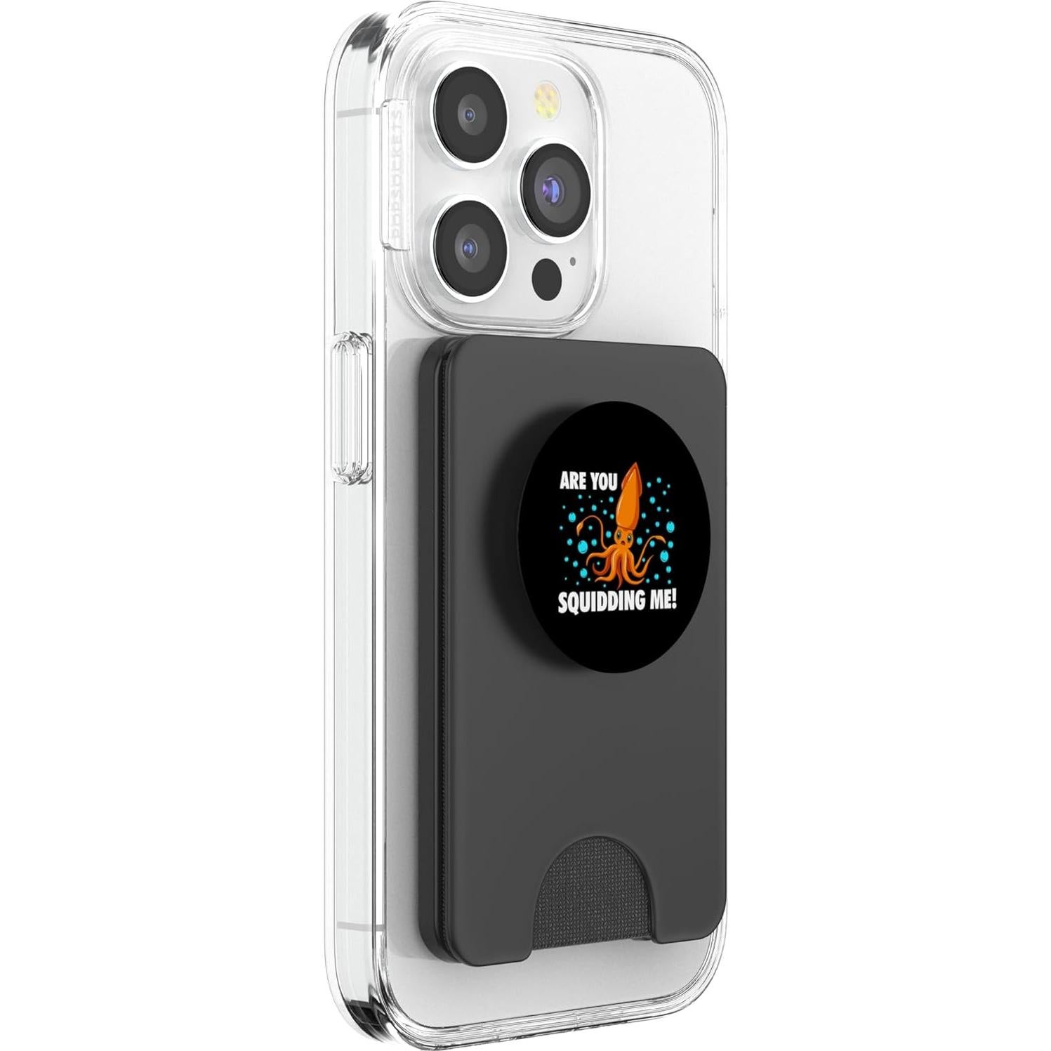 PopWallet Magnético PopSockets Calamar Marino Negro