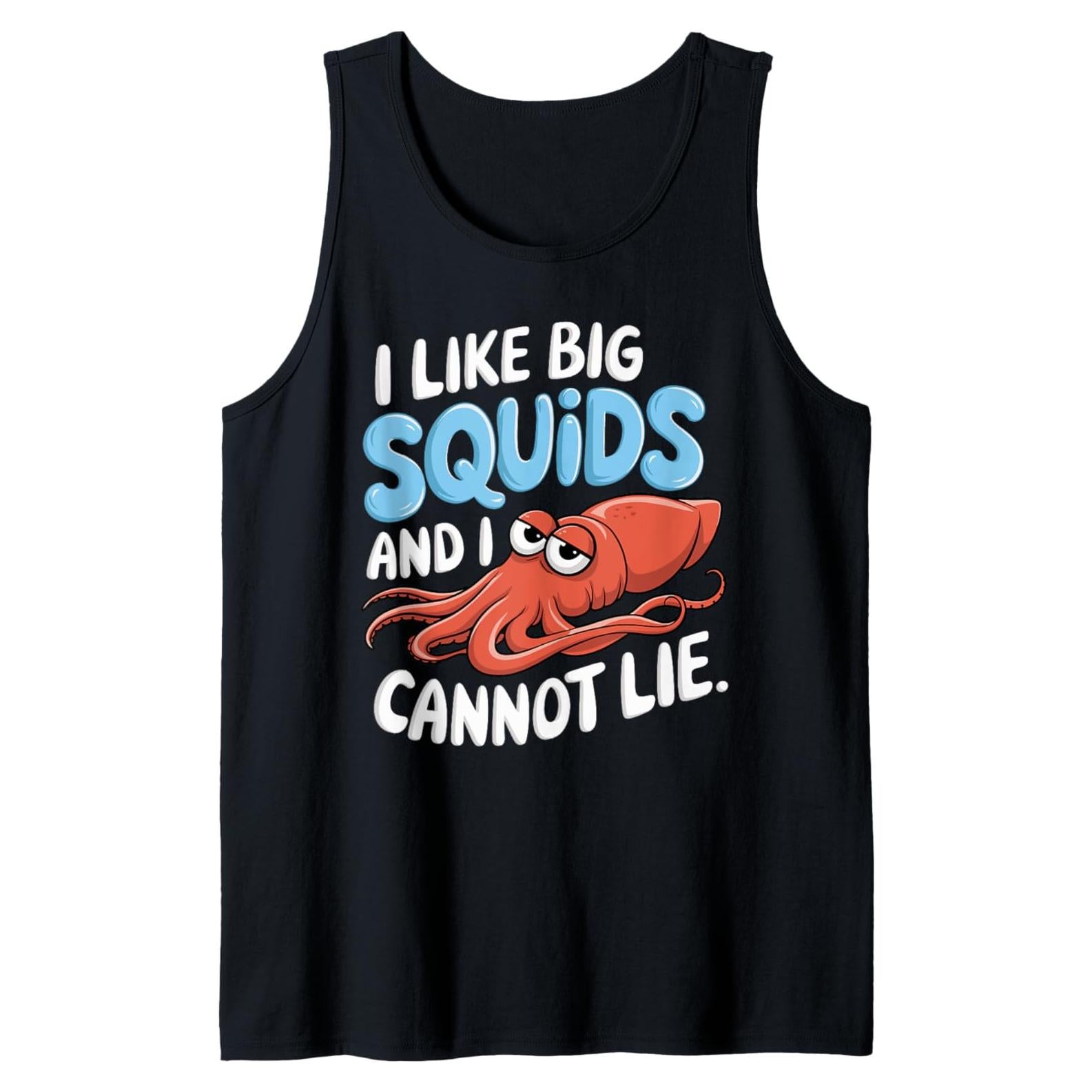 Camiseta Sin Mangas Biología Marina Calamar Kawaii