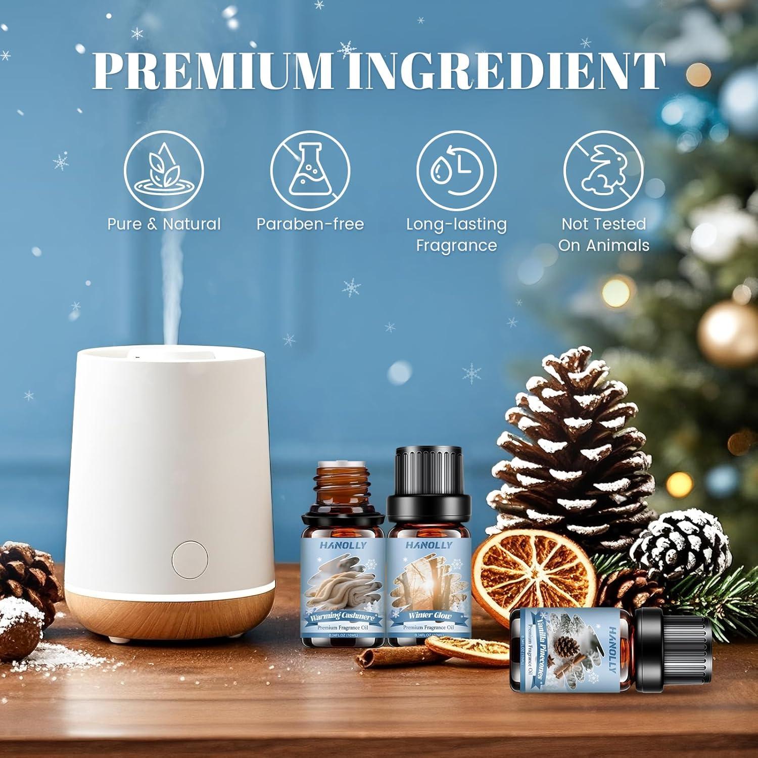 Juego de Aceites Esenciales de Invierno Hanolly - 6 Aromas Premium