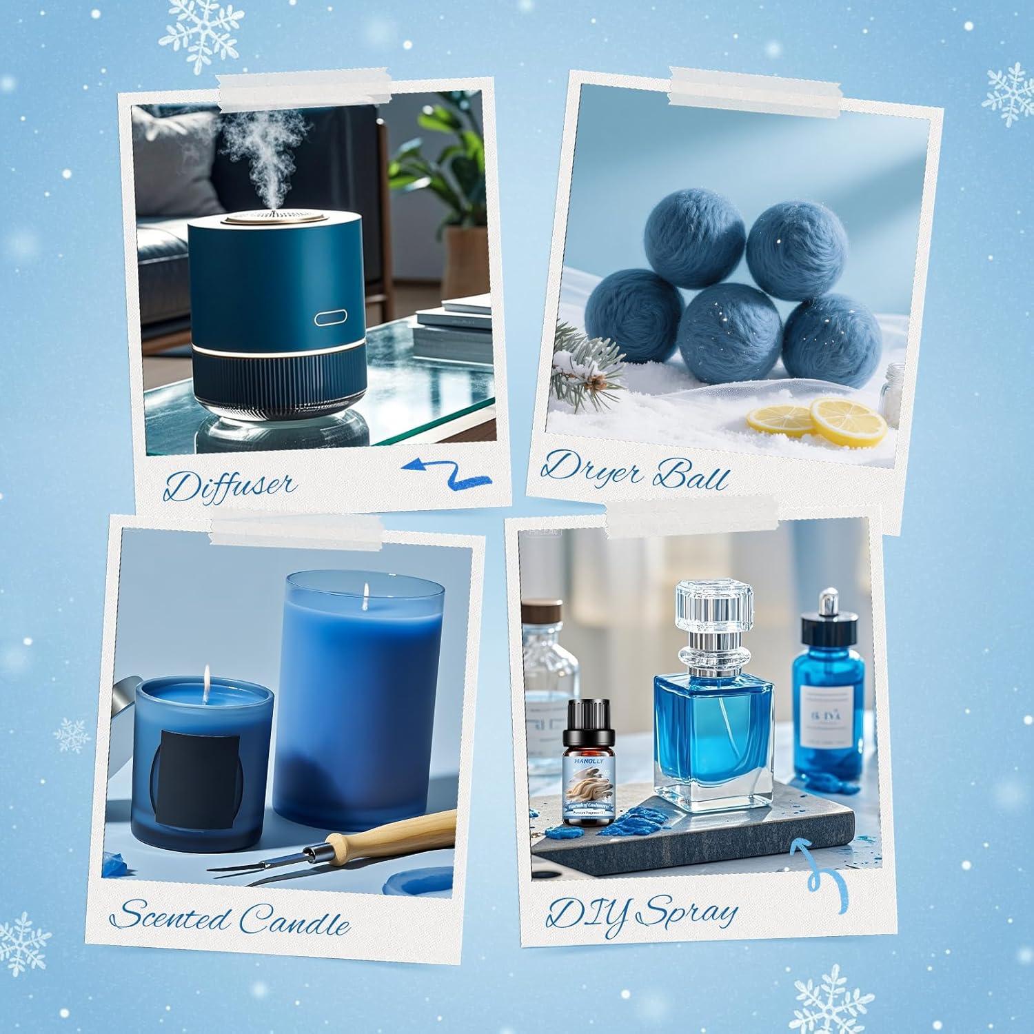 Juego de Aceites Esenciales de Invierno Hanolly - 6 Aromas Premium